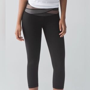 Lululemon Wunder Under Crop III Black/Wee Are From Space Cool Cocoa Soot Light 8